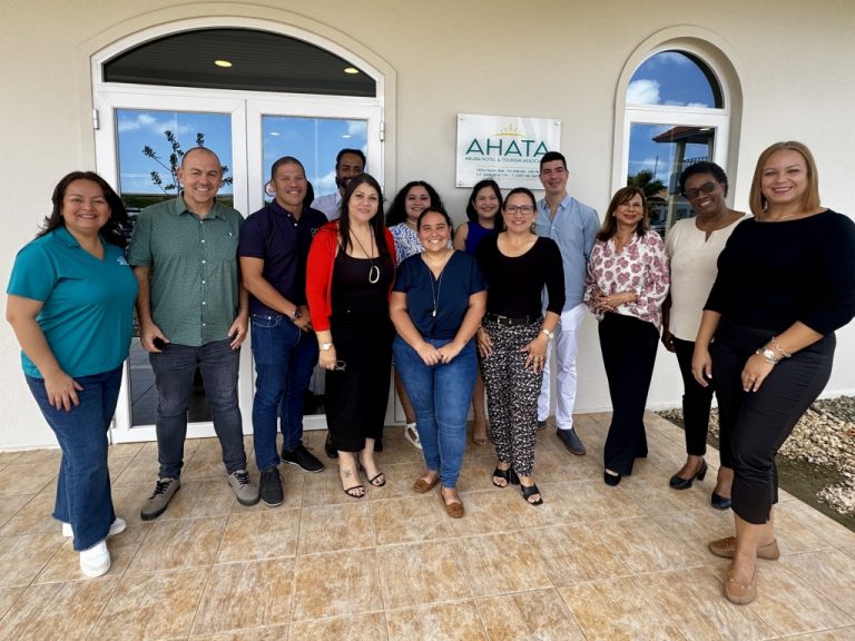 AHATA and charitable leaders with speaker